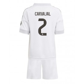 Dětské fotbalový komplet Real Madrid Daniel Carvajal #2 Domácí košile 2025-26 Krátkým Rukávem